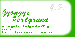 gyongyi perlgrund business card